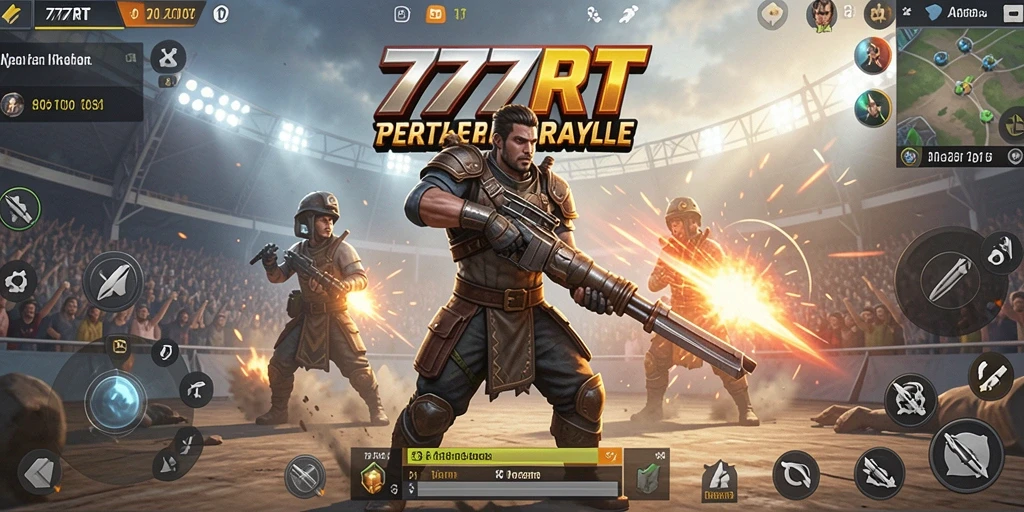 Gameplay Battle Royale 777RT yang menegangkan dan seru.