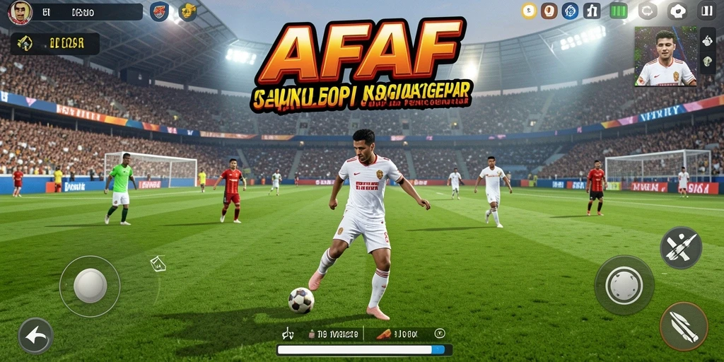 Tampilan gameplay AFAF dengan aksi sepak bola yang mendebarkan.