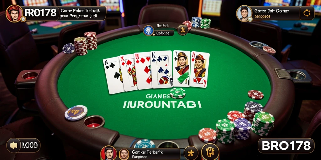 Tampilan gameplay BRO178 yang seru dan mendebarkan dalam permainan poker.