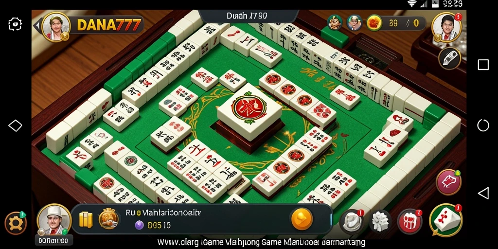 Screenshot utama DANA777 menampilkan gameplay Mahjong yang seru.