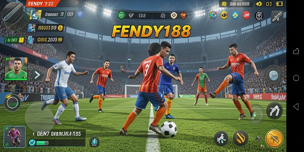 Screenshot utama dari gameplay FENDY188 menunjukkan aksi olahraga yang mendebarkan.