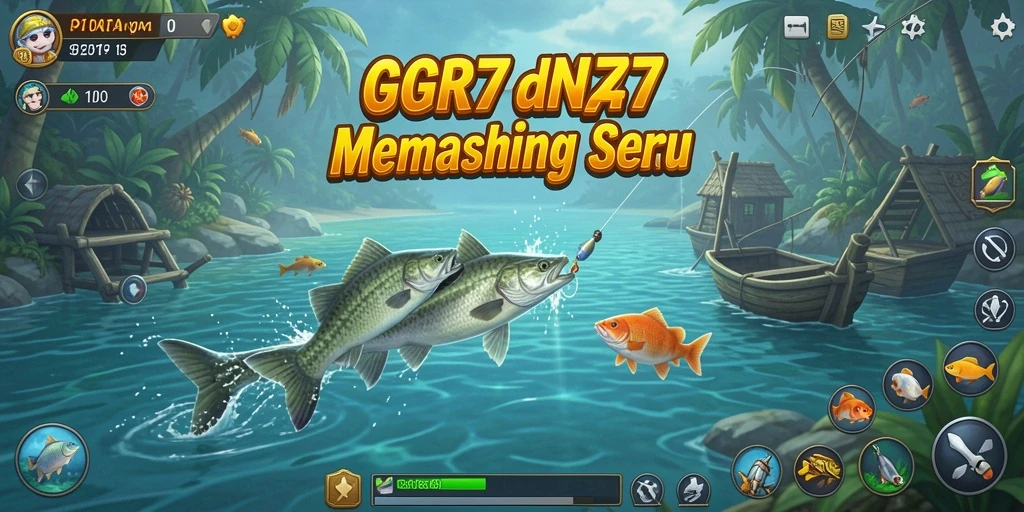 Screenshot tampilan gameplay GGR7777 dengan aksi memancing yang seru.
