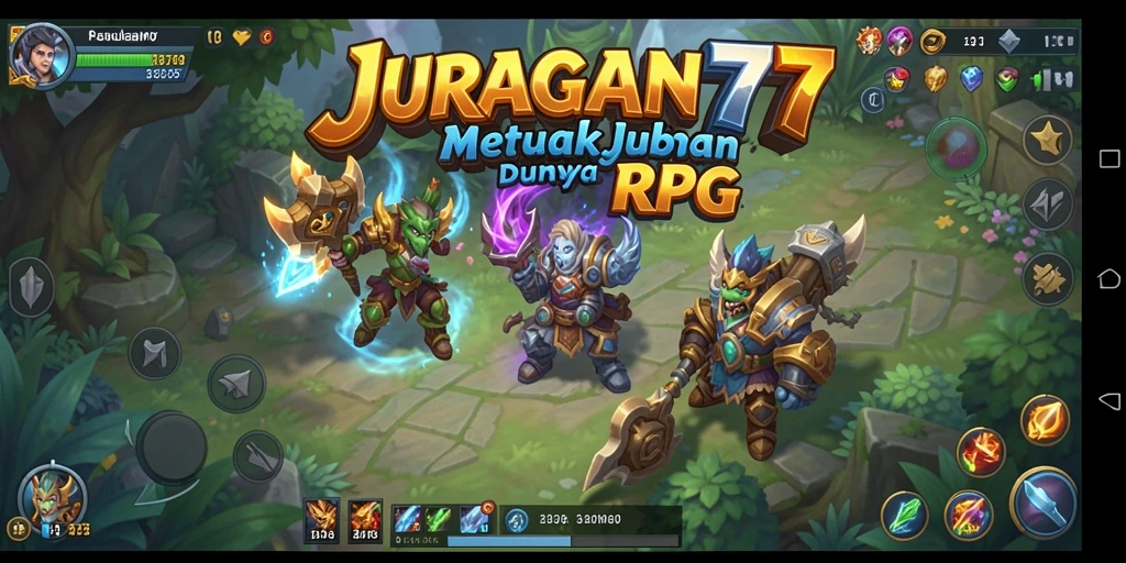Tampilan gameplay seru di JURAGAN77 saat bertarung melawan monster.