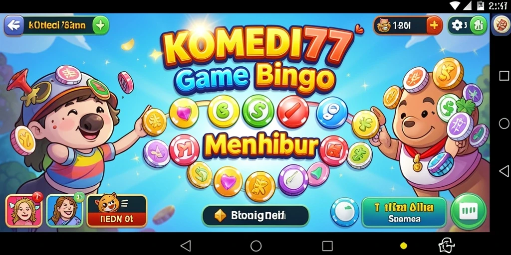 Tampilan gameplay Bingo yang mengasyikkan di KOMEDI77.
