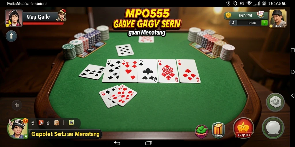 Tampilan menarik dari gameplay Gaple di MPO555.