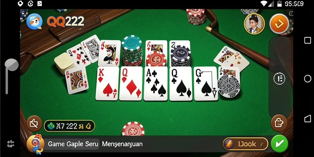 Tampilan menarik saat bermain Gaple di QQ222.