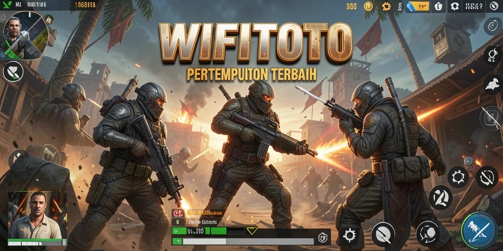 Tampilan gameplay WIFITOTO yang seru dalam pertempuran Battle Royale.