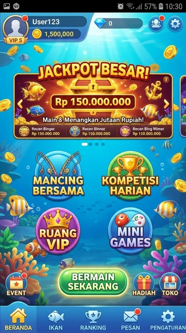 Tampilan beranda yang menarik dari nabob77.